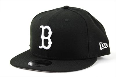 Кепка Snapback New Era MLB 9FIFTY ЧЕРНО-БЕЛАЯ Американская лига Бостон Ред Сокс &