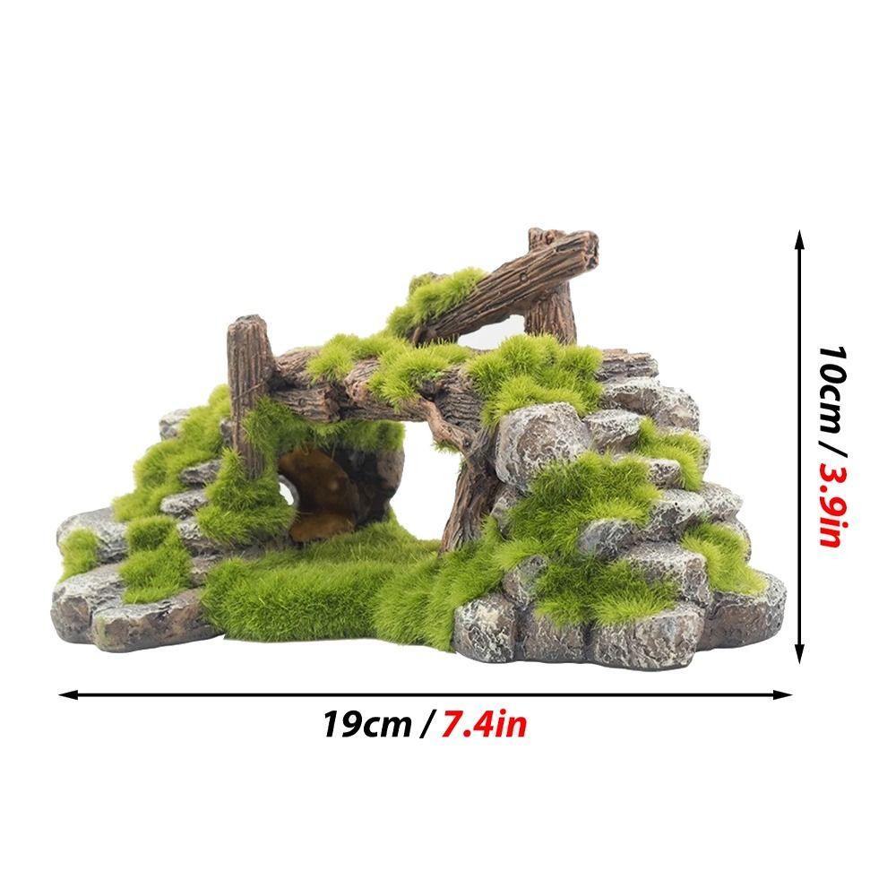 Moss Rockery Shape Decoration Landscaping Creative Bridge Ornament Fish Tank Ornaments Fish Tank