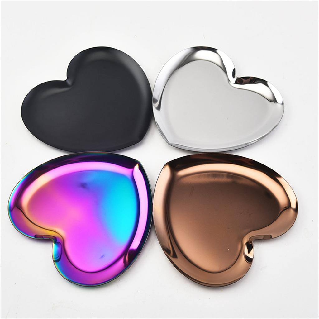 Подставка для украшений в форме сердца, подставка для ключей из нержавеющей стали, держатель для колец, органайзер для мелочей, подставка для тарелок и безделушек