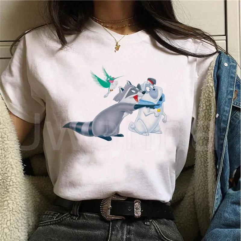 Princess T Shirt Printed Pocahontas and Meeko T Shirt Graphic Tops Aesthetic T-shirt Tees Harajuku for Unisex