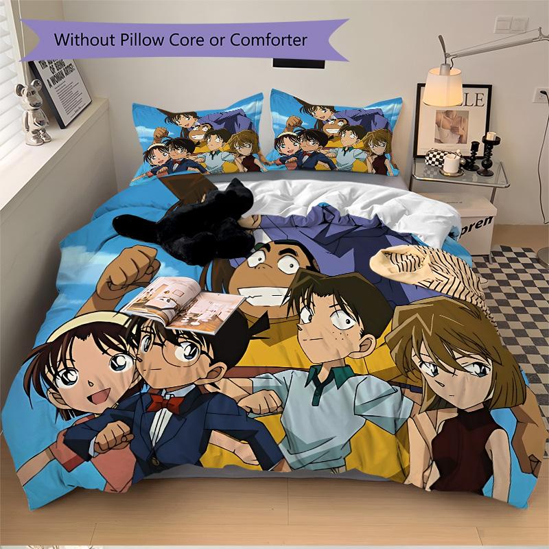 Detective Adventure Journey Print 3Pcs Bedding Setduvet Cover With 2 Bedropillowcase Home Birthday Gift