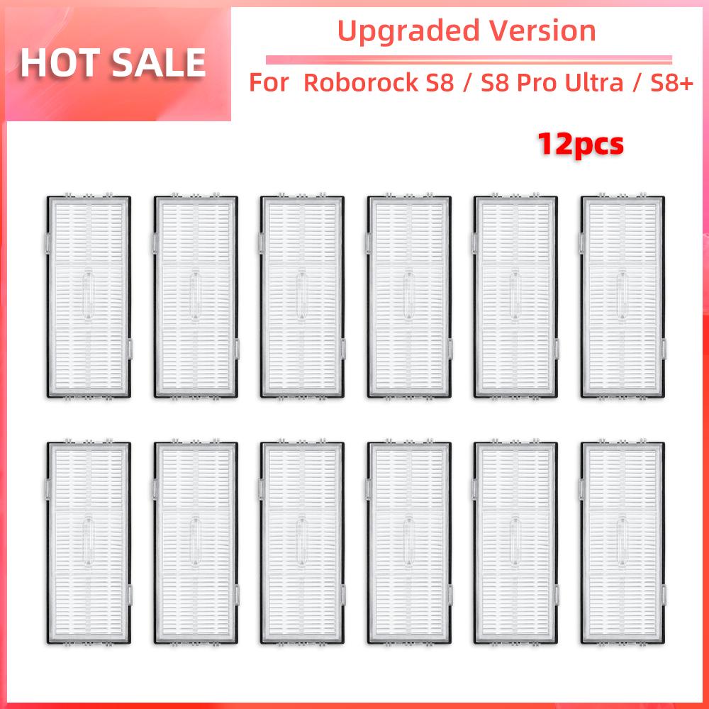 Совместимость с Roborock S8 / S8 Pro Ultra / S8+ Робот-пылесос Основная боковая щетка Фильтр HEPA Насадка для швабры Пылесборник Аксессуары Запасная часть