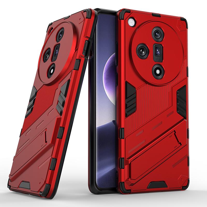For Oppo Find X7 X6 X5 Pro Lite Ultra Punk Armor Shockproof Bumper Rugged Rubberized PC Fitted Kickstand Case Stand Holder Cover Shell