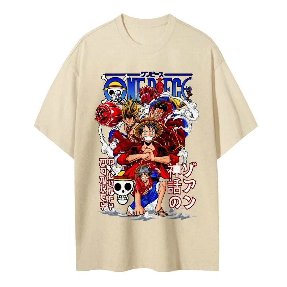 2026 One Piece Unisexs and Womens Tshirt Monkey D Luffy Anime Y2k Tee Summer and Spring New Boys Short Sleeves Parentchild