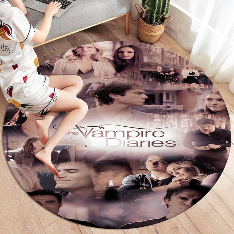 The Vampire Round Area Rug,Carpet Rug for Living Room Bedroom Sofa Playroom Decor,Non-slip Floor Mat