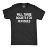 Мужская футболка Will Trade Racists for Refugees Активист Политический дизайн США