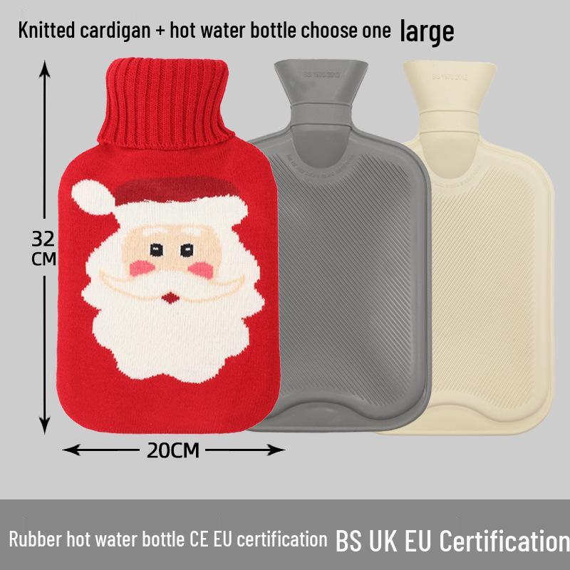 Old-Fashioned Rubber Hot Water Bottle for Stomach Warming