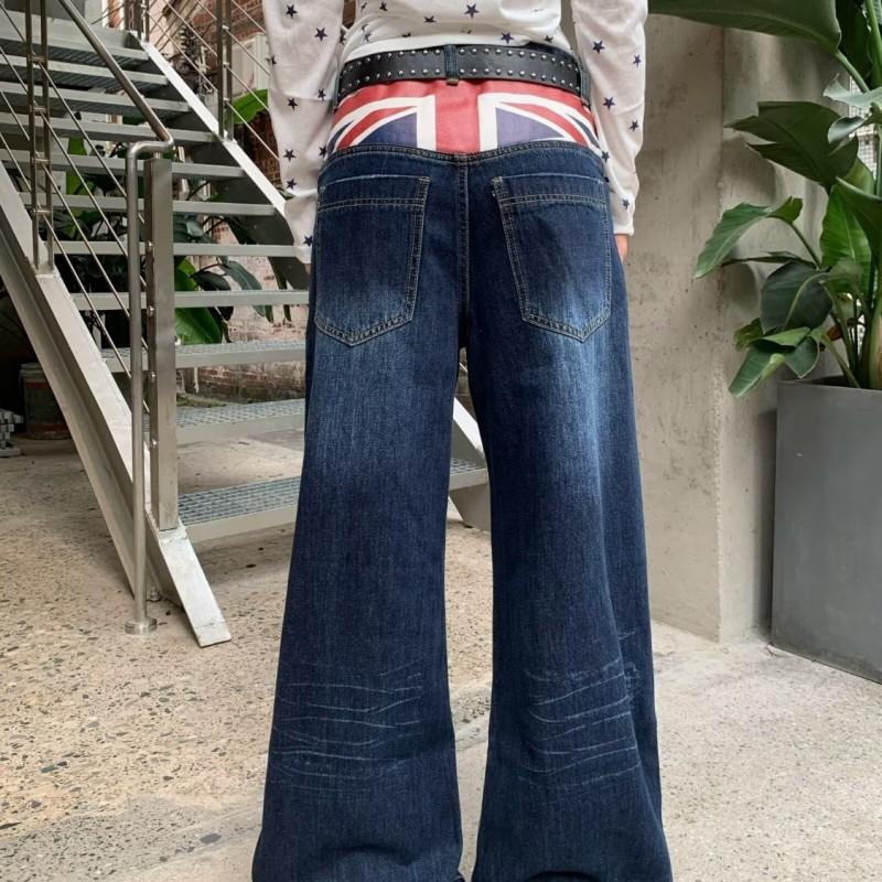 Vintage Wide Leg Jeans 2026 High Waist Slim Straight Full Length Denim Pants Teens Youth