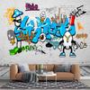 3D Граффити Обои Уличное Граффити Белый Кирпич Настенные Росписи Гостиная Спальня Бар Ресторан Граффити Настенная Роспись