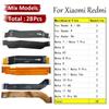 28Pcs Main Board Motherboard Connector Board Flex Cable For Xiaomi Redmi 8 8A 9 9A Note 7 8 8T 9 9s 10 10s 11 11s Pro 4G 5G
