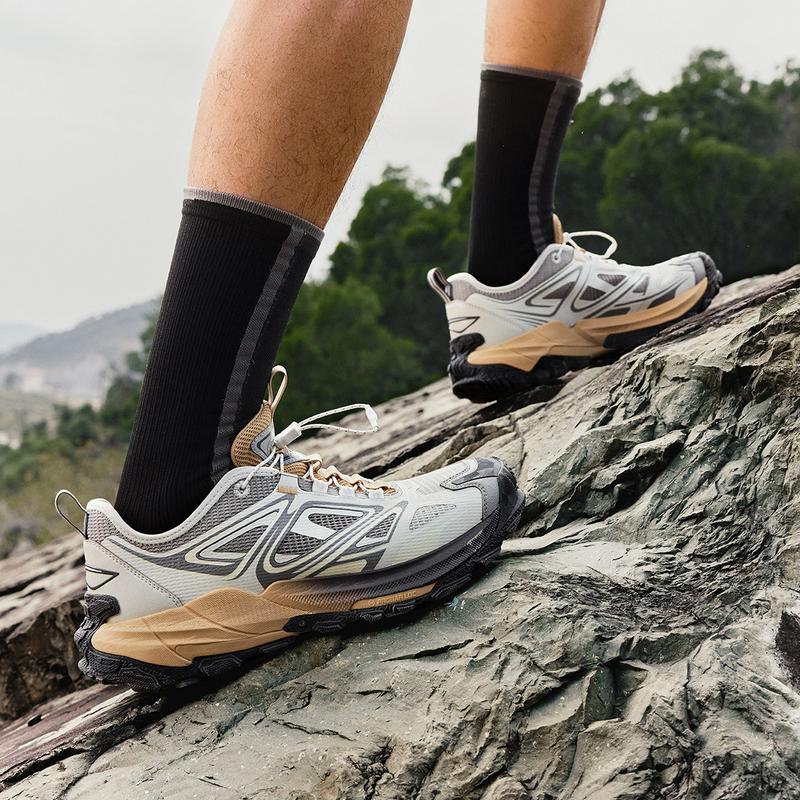 Li Ning Outdoor CF Tracing, Yijie 2.0 V2 Амортизация Скользкие Устойчивые к истиранию Низкие Туристические Ботинки Унисекс AHTV001-4