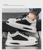 Мужские черные кожаные кроссовки Shell Toe - толстая подошва, модная осенняя спортивная обувь