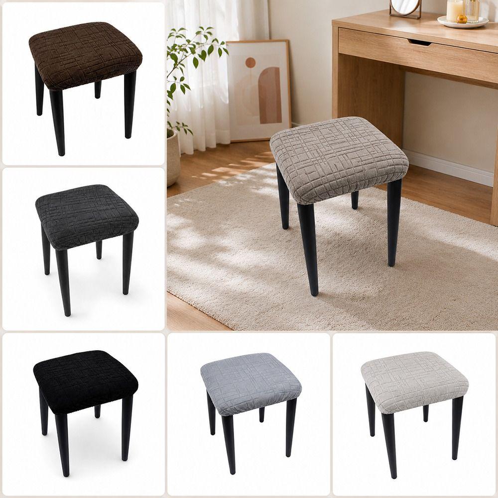 Waterproof Stretch Seat Covers Washable Table Chair Cover Chair Seat Cover  for Square Chairs