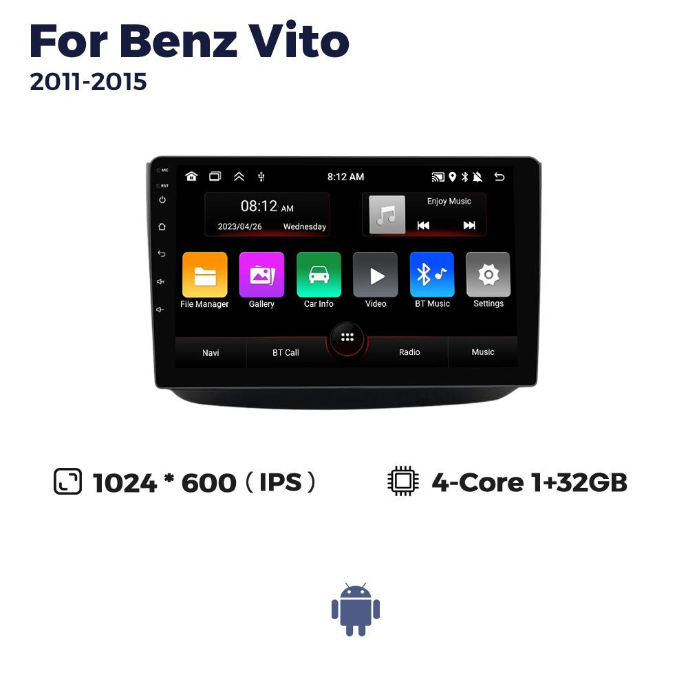 Navifly IPS Android Car Radio Stereo For Mercedes-Benz Vito 2011-2015 Multimedia Player GPS Navigation Carplay Audio NO 2Din Dvd