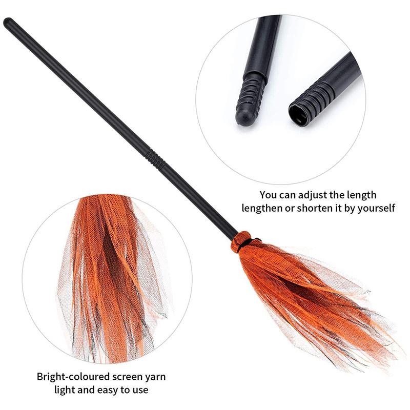 Хэллоуин вечеринка ведьма метла дети пластик косплей летающая метла реквизит для маскарада Хэллоуин косплей костюм аксессуары