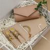 Solid Color PU Jewelry Display Bag Jewelry Display Earring Organizer Necklace Ring Bag  Travel