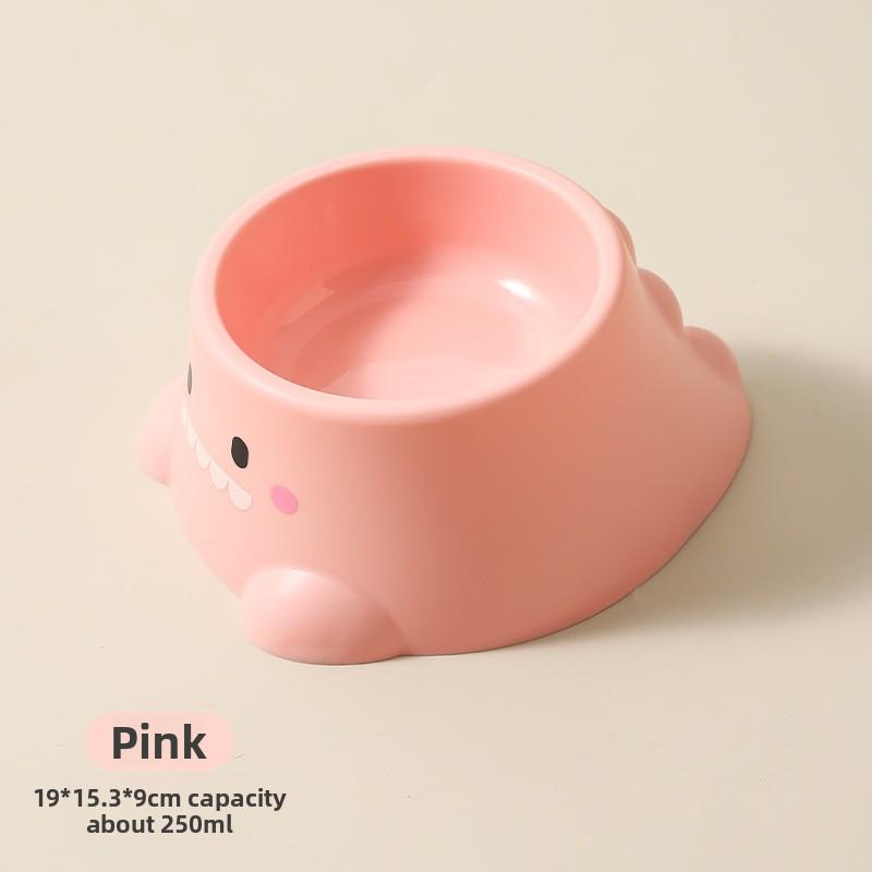 Новая миска для собаки, маленькая миска в форме динозавра для кормления, со скошенным краем и защитой шеи, это набор из нержавеющей стали для еды для домашних животных кошек