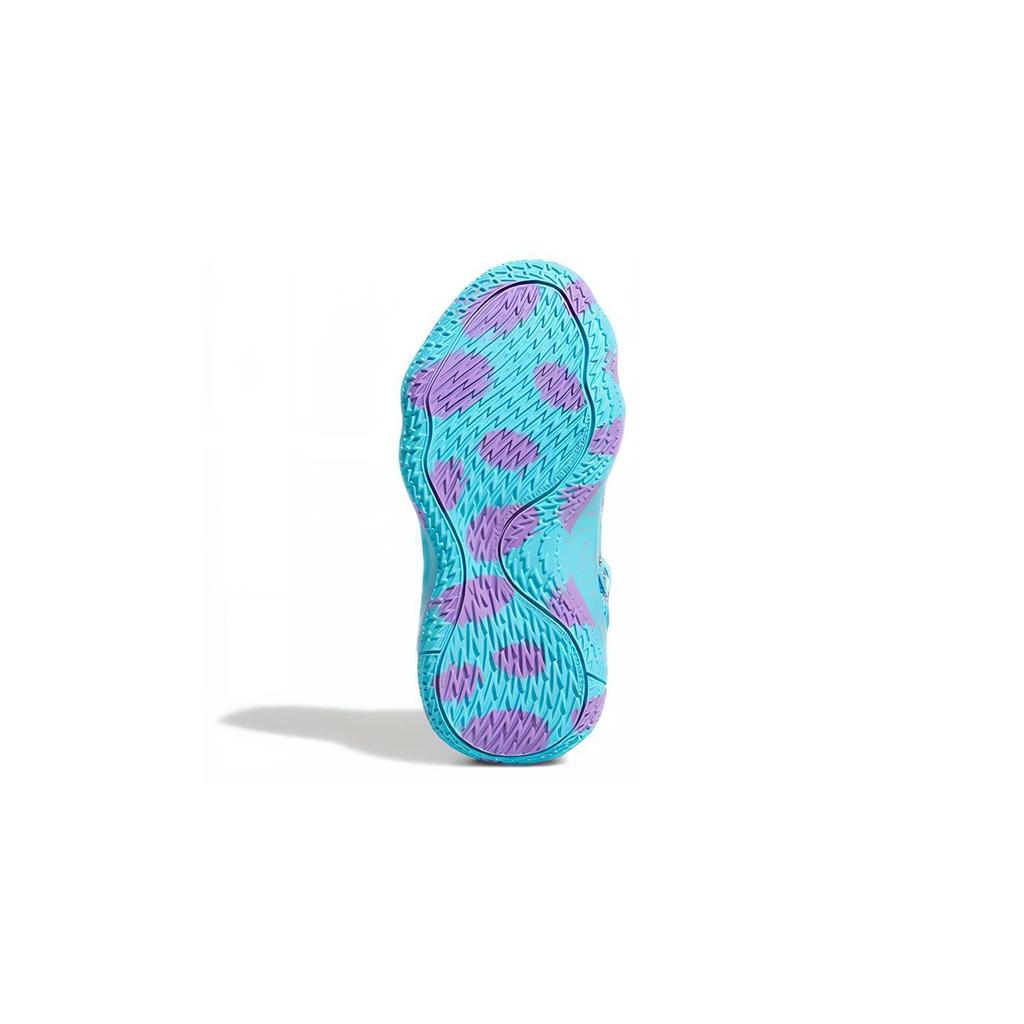 Корпорация монстров. x Adidas Dame 7 Extply Тканевые кроссовки для баскетбола средней высоты Небесно-голубые Детские Возраст 3-7 лет S28977