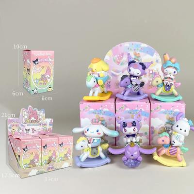 Персонажи Sanrio из слепых коробок Детскость Фигурка лошадки-качалки Мелоди Куроми Почаччо Синнаморолл Фигурка на шарнирах Подарок Игрушки