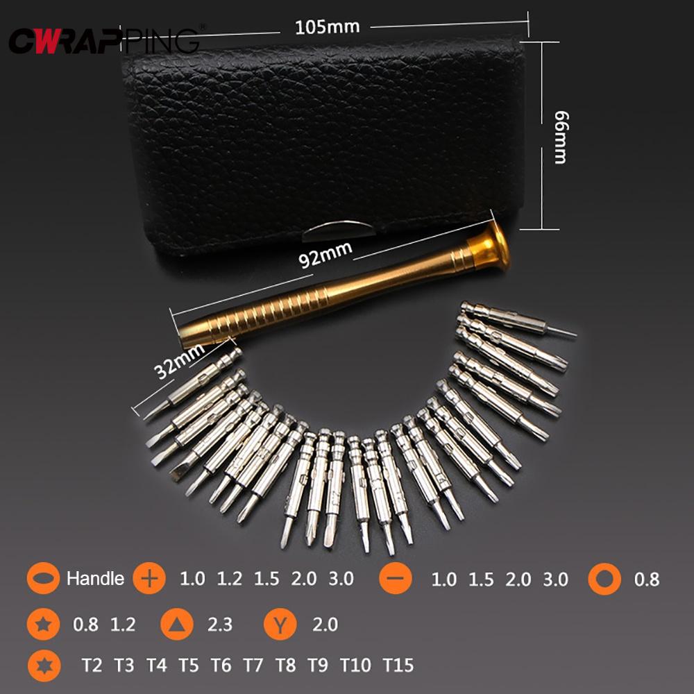 28 in 1 Precision Screwdriver Set Wallet Watch Laptop IPhone Samsung Smart Phone Repair Dismantle Multi for Car Repair Tools