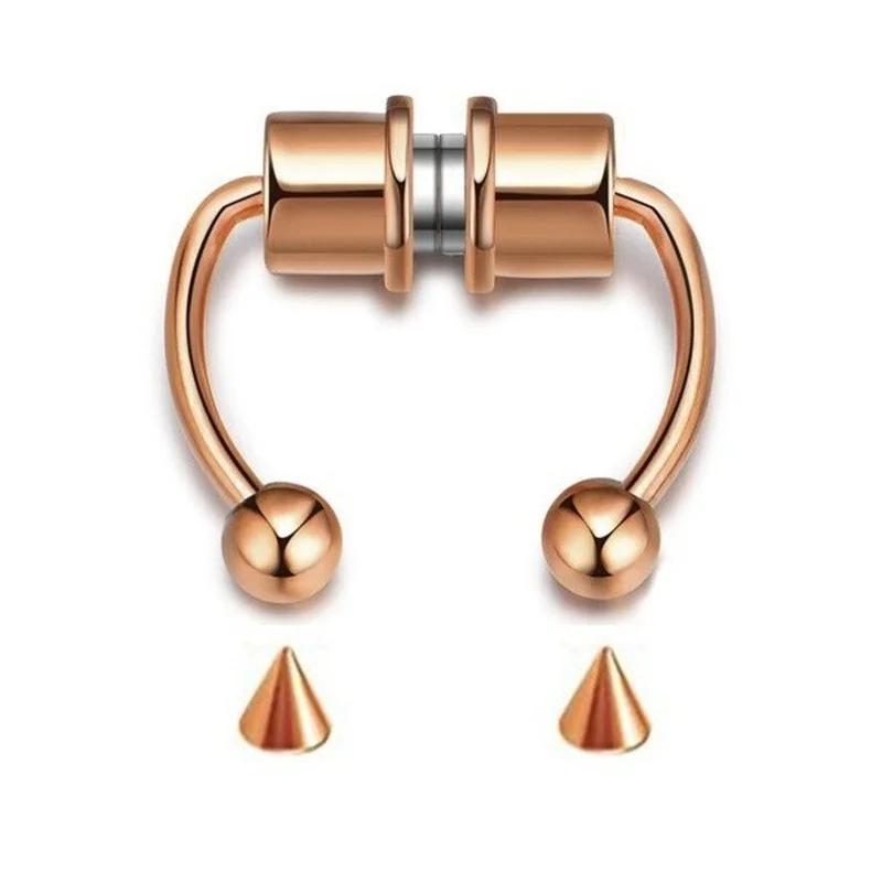 Fake Magnetic Horse Shoe Nose Rings Faux Septum Piercing Clip Titanium Ring Hoop Gift for Women New Fashion Body Jewelry