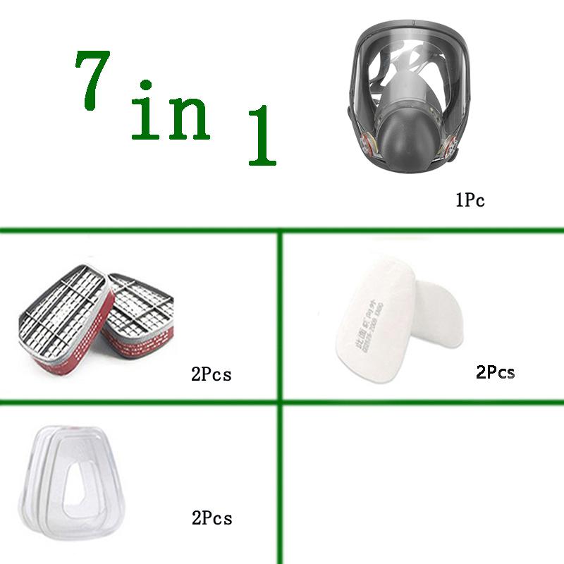 Противотуманная пылезащитная маска 6800, полнолицевая маска для промышленной окраски, распылительный респиратор, фильтр, безопасная работа, защита от формальдегида