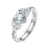 [PROSILVER] Кольцо-сердце женское с цирконием Серебро 925 пробы Кольцо одного размера Подходит большинству Милый кельтский узел Аксессуар Женский подарок