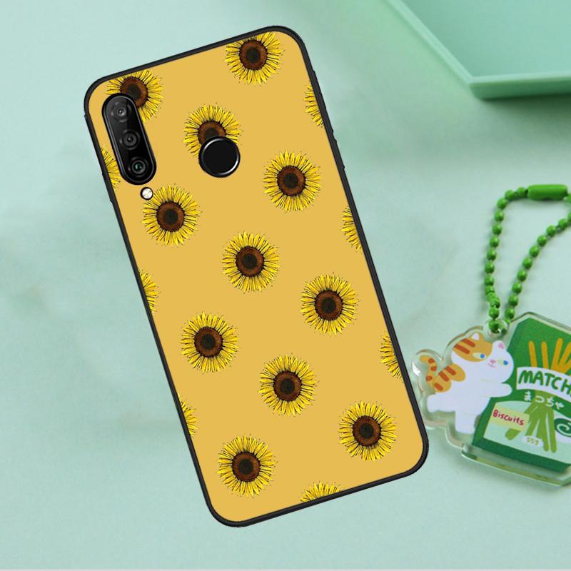 Цветочный чехол с ромашками и подсолнухами для Huawei Nova 8i 11i 12i 12s 9 10 SE Y90 Y60 Y70 Y72 Y61 Y91 P20 P30 P40 Lite P60 Pro