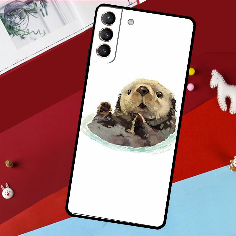 Чехол с животным выдрой для Samsung Galaxy S22 S23 Ultra S21 FE S8 S9 S10 Plus Note 10 20 Ultra S20 FE Чехол