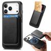 For iPhone 17 Pro Case Detachable Magnetic Card Bag Leather Phone Back Cover