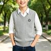 Мальчиковый вязаный жилет-свитер на зиму, мягкий удобный безрукавный пуловер для детей старшего возраста