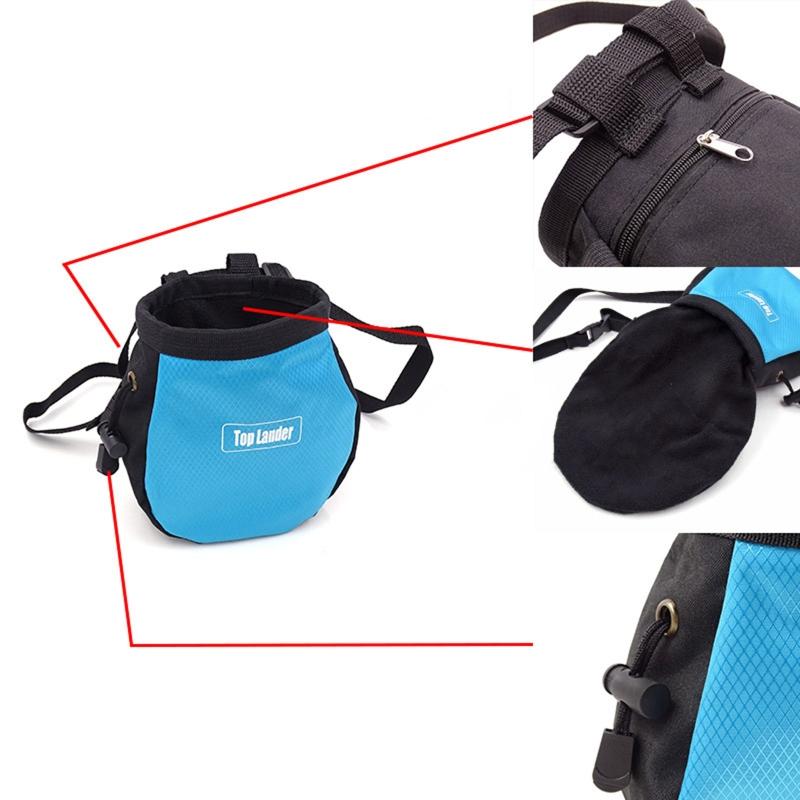 Magnesium Powder Bag Pockets Rock Climbing Chalk Bag Waterproof Dry Hand Powder Bag Portable Outdoor Hiking Nonslip