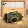 Aquarium Cave for Shrimp Rotten Tree Reptile Hideout, Hole Fish Breeding Tank Supplies Hide Cave, Gecko Shelter Terrarium Decoration Hiding