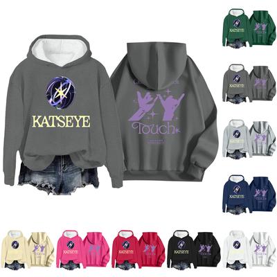 Женская модная повседневная толстовка с длинным рукавом, свободная, с принтом, спортивная, с длинным рукавом, с капюшоном