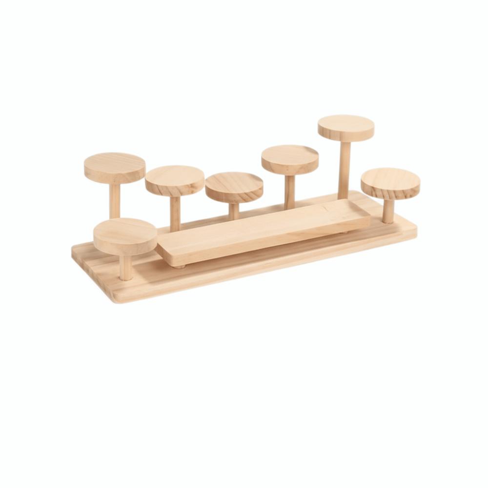 Многофункциональная деревянная настольная полка-органайзер Штабелируемая конструкция Рустикальный стиль Подставка для растений Многоуровневые напольные полки Настольная