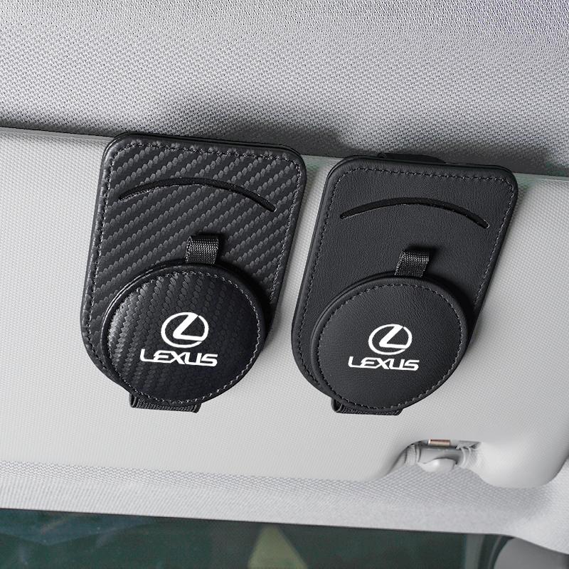 1 шт. Клипса для очков / ID-карты из углеродного волокна / кожи для автомобиля Lexus F-SPORT ES RX NX LS UX LM LX GX LC RZ IS CT GS RC HS SC TX