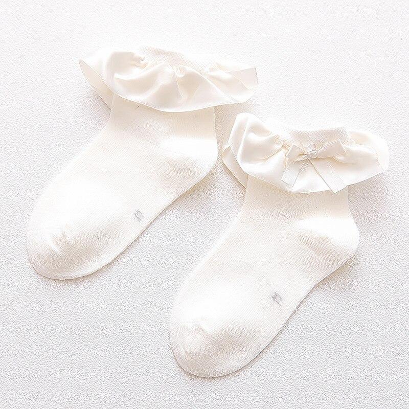 Весенне-летние детские носки, милые кружевные носки с цветочными бантами, носки для новорожденных девочек, хлопковые носки принцессы для девочек, носки для маленьких девочек, вещи