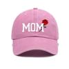 2pcs/set Classic Mom Dad Rose Printed Cap Washed Cotton Couple Cap Baseball Hats  For Man Women