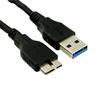 1pc Short 10cm 5Gbps USB 3.0 A Male to Micro B Male Plug 10 Pin High Speed Adapter Converter Data Connector Cable Cord Black
