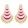 Pink Kundan & Laria Studded Dangle Earrings Ethnic Jewellery for Women