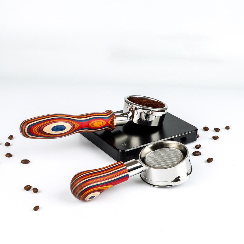 M10 Coffee Filter Modified Handle Italian Style Bottomless Solid Wood Handle Rosewood Espresso Machine Accessories 3