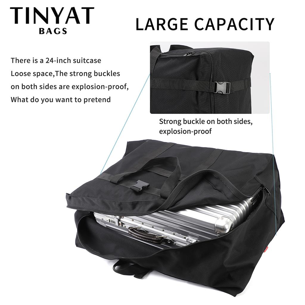 Складная мужская дорожная сумка TINYAT, большая вместительная сумка для женщин, мужская переносная спортивная сумка выходного дня, черная мужская сумка