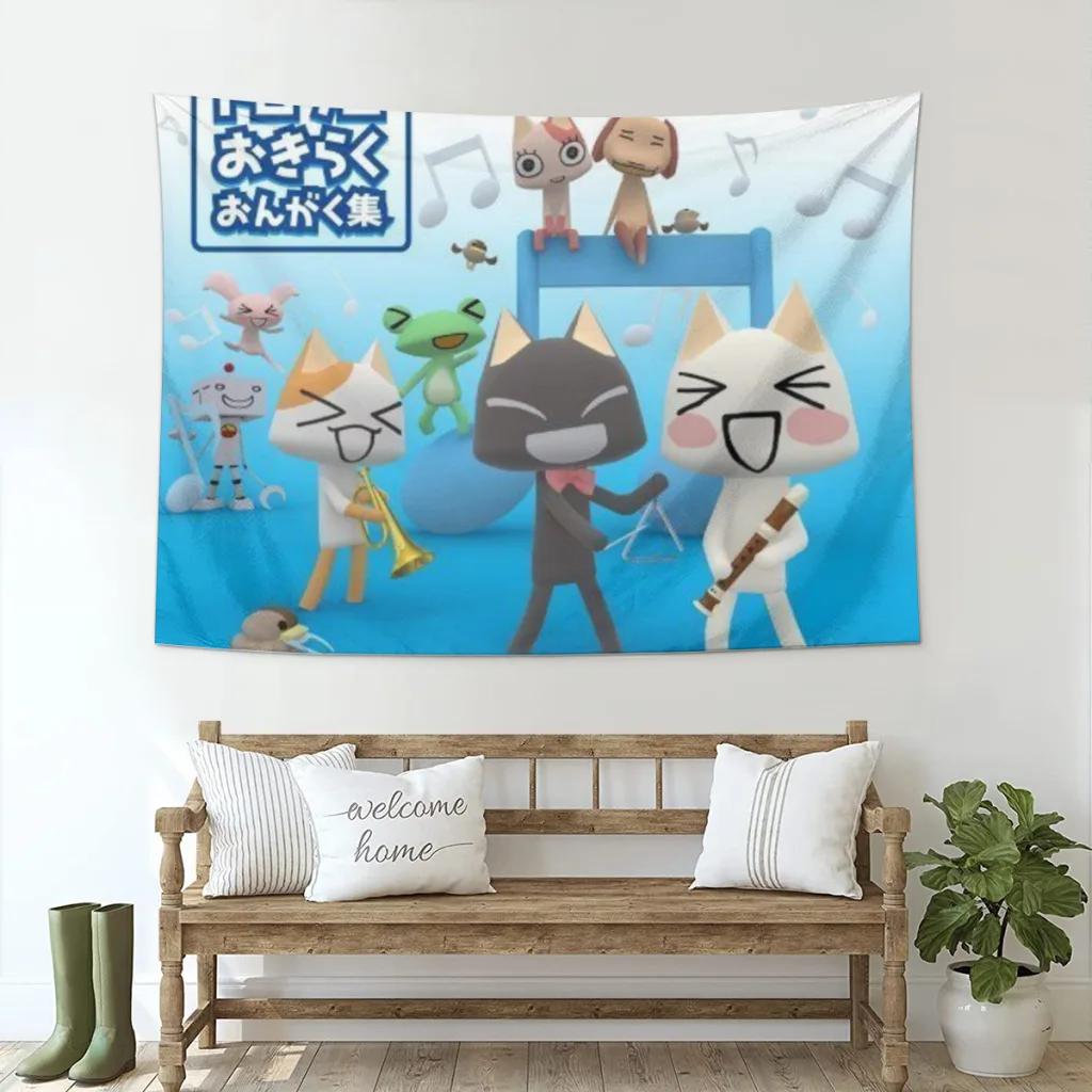 Inoue Toro Cute Cat Tapestry Room Decoration Home Decor Bedroom Wall Hanging Fabric