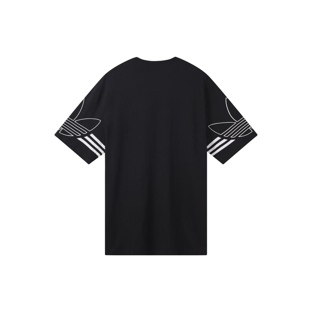 Adidas Футболка Originals Trefoil Outline, мужские топы, черные DU8145