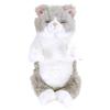 SunLemon Sleeping Lap Cat, Small, GY, 15 X 18 X 34 Cm, Plush Animal, Cute Cat, Gray, P-1373
