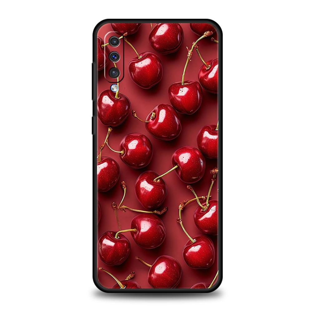 Чехол Красная Вишня для Samsung A26 A36 A56 A54 A52 A50 A70 A40 A20S A20E A12 A14 A16 A22 A24 A42 A34 A32 5G A04s A06 5G