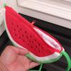 Fruit Watermelon Crossbody bag Adjustable Cartoon Tote Bag Plush Watermelon Bag  Birthday Gifts