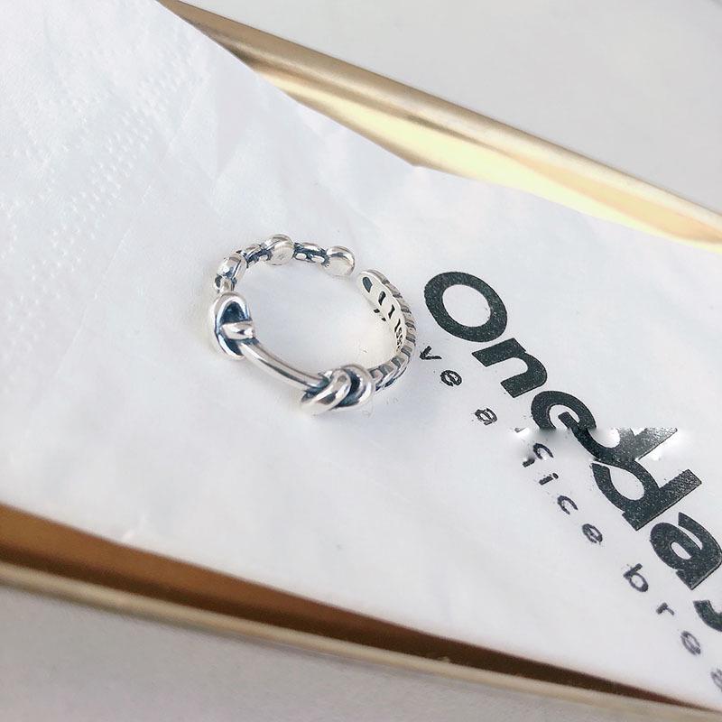 Посеребренное многослойное крестообразное открытое кольцо в европейском и американском стиле для женщин