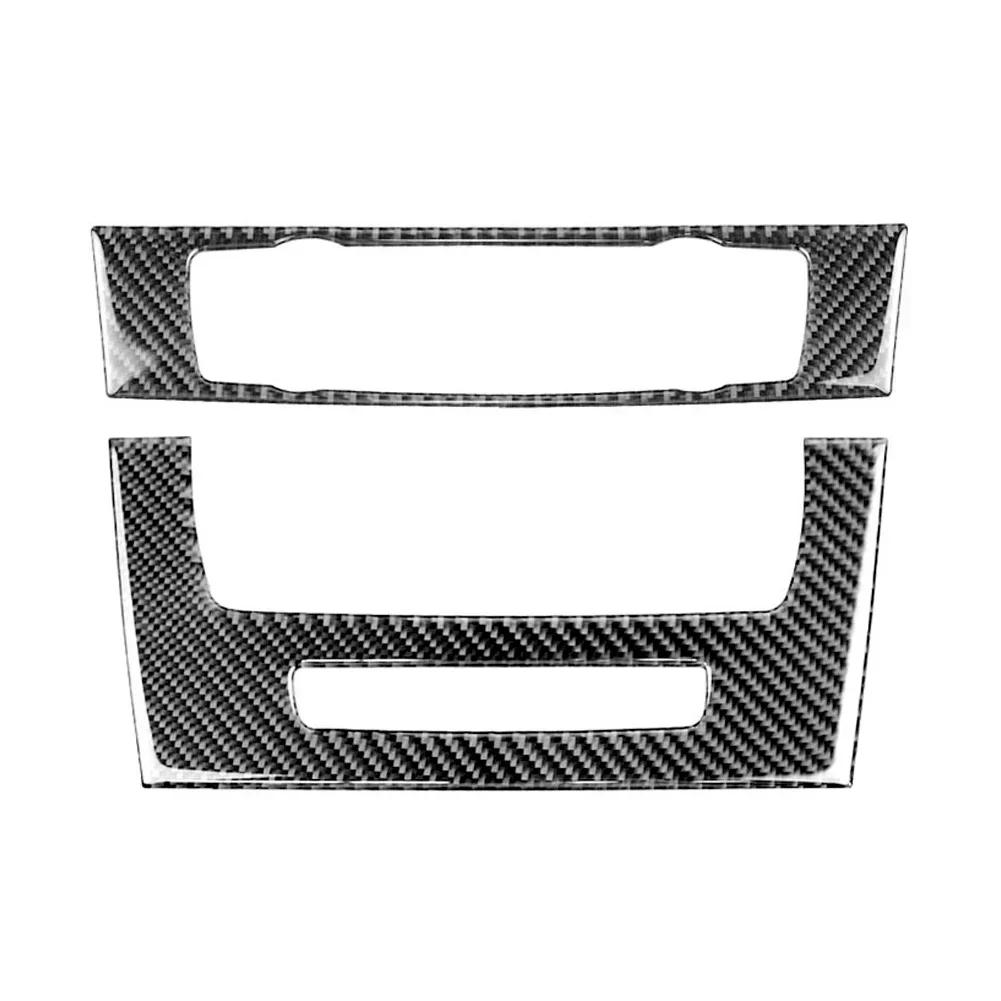 Для BMW 3 серии E90 E92 E93 2005 - 2008 2009 2010 2011 2012 углеродное волокно 2 шт. крышка рамки панели управления CD салона автомобиля