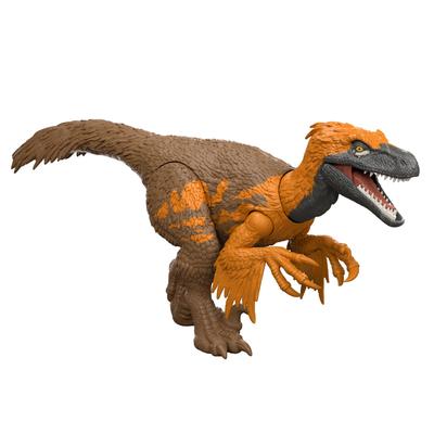 Mattel Мир Юрского периода Фигурка Динозавра Полный Возраст 4 и JGC80 Рев! Ютараптор, Детская игрушка, Движущийся, Большой, Длина примерно. 12,7 дюйма, Вверх,